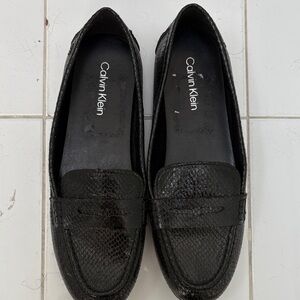 Calvin Klein Textured Black Loafers